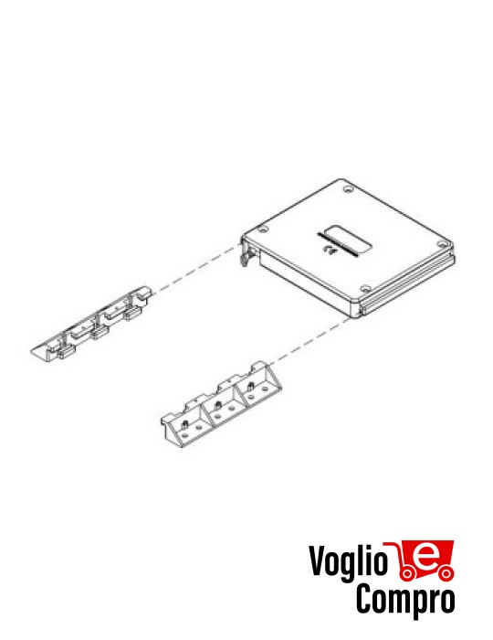 CONFEZIONE 5 PEZZI  MICROVIDEO SLITTE-SAL Coppia di Slitte fissaggio posizionamento del contatto per tapparelle e serrande