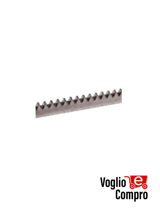 CREMAGLIERA METALLICA ZINCATA PER MOTORE SCORREVOLE 30X12mm M4 CON KIT FISSAGGIO