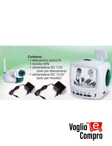 SISTEMA VIDEOCONTROLLO WIRELESS LED NOTURNA per bambini anziani sorveglianza