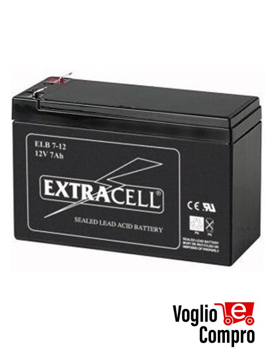 ACCUMULATORE COSTEL 12V 7Ah AL PIOMBO RICARICABILE PER CENTRALE ALLARME