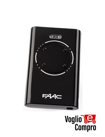 6901029 RADIOCOMANDO TELECOMANDO ORIGINALE FAAC XT4 433 SLH NERO 433,92 ROLLING CODE
