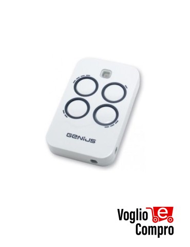 6901048 RADIOCOMANDO TELECOMANDO ORIGINALE GENIUS KILO TX4 868 JLC 868,35 BIANCO 4 TASTI  HOPPING CODE