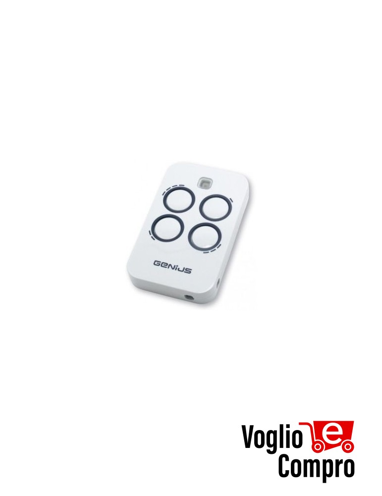 6901048 RADIOCOMANDO TELECOMANDO ORIGINALE GENIUS KILO TX4 868 JLC 868,35 BIANCO 4 TASTI  HOPPING CODE