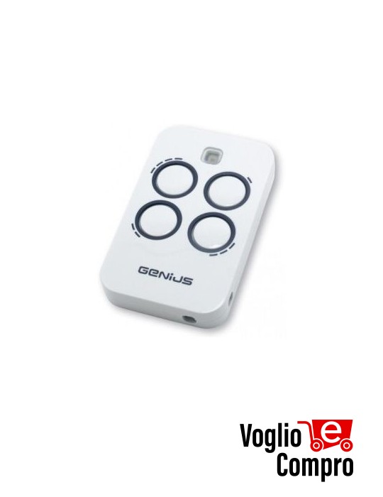 6901048 RADIOCOMANDO TELECOMANDO ORIGINALE GENIUS KILO TX4 868 JLC 868,35 BIANCO 4 TASTI  HOPPING CODE