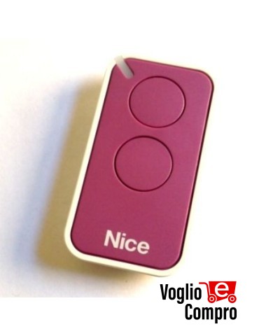 6901051 RADIOCOMANDO TELECOMANDO ORIGINALE NICE INTI2L LILLA  433,92MHZ  ROLLING CODE 2TASTI
