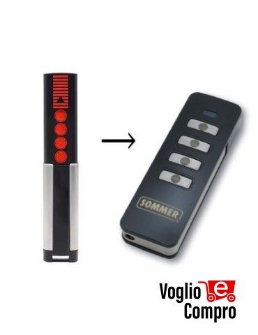 60900891RADIOCOMANDO TELECOMANDO ORIGINALE SOMMER 4013 TX 03-434-4   434,42Mhz ROL.CODE