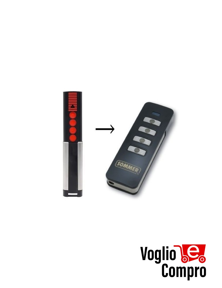 60900891RADIOCOMANDO TELECOMANDO ORIGINALE SOMMER 4013 TX 03-434-4   434,42Mhz ROL.CODE