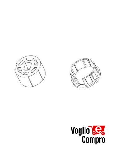 162712-163423 PULEGGIA E CORONA TONDO DIAMETRO  40MM TUBOLARI PER MOTORIDUTTORI TUBOLARI 35MM