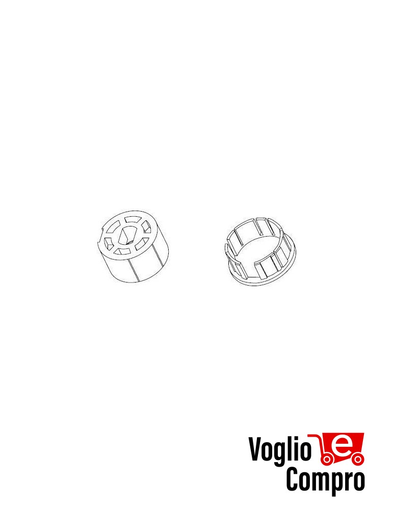 162712-163423 PULEGGIA E CORONA TONDO DIAMETRO  40MM TUBOLARI PER MOTORIDUTTORI TUBOLARI 35MM