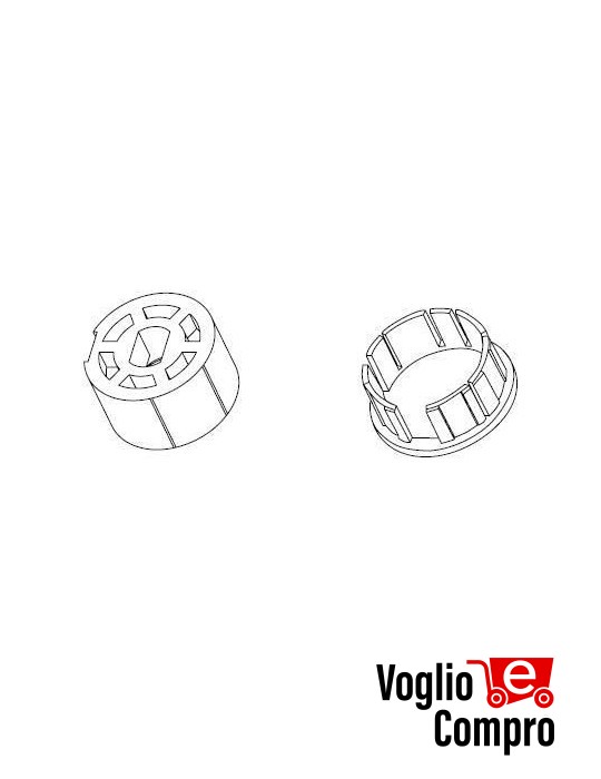 162712-163423 PULEGGIA E CORONA TONDO DIAMETRO  40MM TUBOLARI PER MOTORIDUTTORI TUBOLARI 35MM