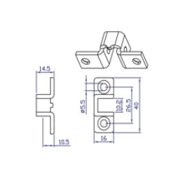 SUPPORTO STANDARD TEKNOS PER MOTORIDUTTORI D 35mm E D 45mm