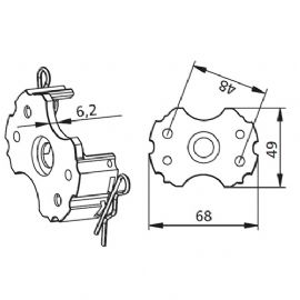 STAFFA  AGGANCIO RAPIDO MOTORIDUTTORI TUBOLARI DIAMETRO 45mm Confezione 2 pezzi