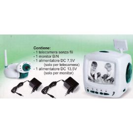 KIT SISTEMA VIDEOCONTROLLO WIRELESS VISIONE NOTTURNA BAMBINI ANZIANI SORVEGLIANZA