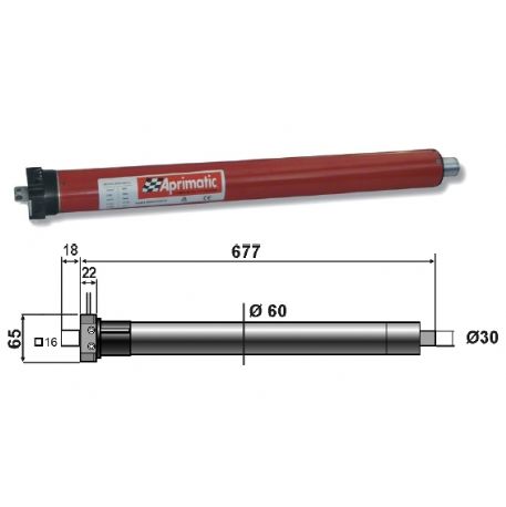 Motore tubolare APRIMATIC 59S-80 80Nm per tapparelle e tende da sole 