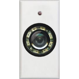 TELECAMERA A COLORI CON 8 LED IR FRUTTO DA INCASSO BIANCO PER AVE SISTEMA 45