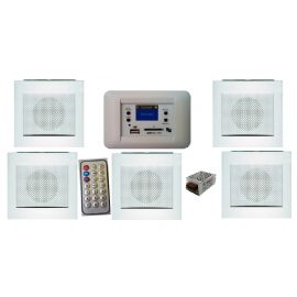 KIT RTS PER FILODIFFUSIONE MY HOUSE DA INCASSO CENTRALE AUDIO 20W - 5 DIFFUSORI