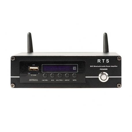 RICEVITORE AUDIO WIFI BLUETOOTH RTS AMPLIFICATO 75 + 75 WATT RMS CON ALIMENTATORE