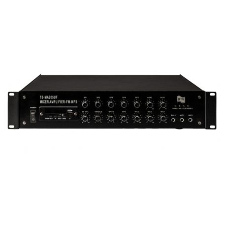 AMPLIFICATORE MIXER RTS RADIO FM USB/SD 200W 5 ZONE VOLUME INDIPENDENTE