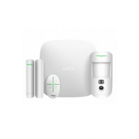 AJAX StarterKit Cam Hub2  MotionProtect  DoorProtect  SpaceControl BIANCO 38172