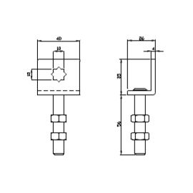 Staffa da parete con regolazione verticale accessorio per motoriduttori tubolari v2 162733