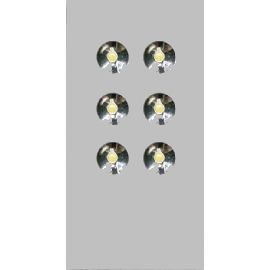 MEL6 VMAKA LAMPADA A 6 LED ALTA LUMINOSITA' FRUTTO DA INCASSO PER VIMAR ARKE' ARGENTO