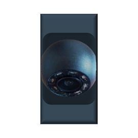 SPY H2 ABBMIL TELECAMERA COLORI +IR H2 FRUTTO DA INCASSO NERO PER ABB MILOS