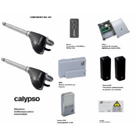 KIT AUTOMAZIONE V2 PER CANCELLO A 2 ANTE 2,5 Mt MOTORE CALYPSO CENTRALE CITY 1