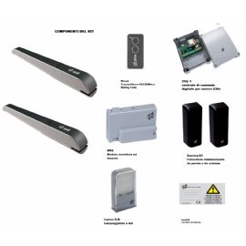 KIT AUTOMAZIONE V2 AXIL 230V COMPLETO PER CANCELLO A 2 ANTE FINO A 2,8 MT