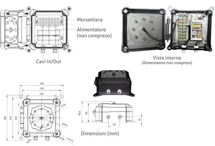 4 Scatole Di Giunzione Per Telecamere - Semisferiche Per Montaggio Sicuro Cavi - Foto 8